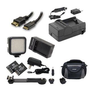 JVC GZ VX815 Camcorder Accessory Kit includes SDM 1550 Charger, SDC 26 Case, HDMI6FM AV & HDMI Cable, LED 70 On Camera Lighting  Digital Camera Accessory Kits  Camera & Photo