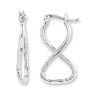 Infinity Hoop Earrings in Sterling Silver   Zales