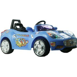 EZ Riders Super Sport Battery Operated Sports Car with Remote Blue: Toys & Games