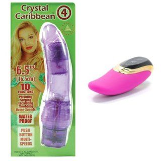 Crystal Caribbean # 4   Purple and Tongue Vibrator Combo: Health & Personal Care