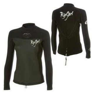 Rip Curl Core 2/1mm Wetsuit Jacket   Long Sleeve   Women's Black, 6  Sports & Outdoors