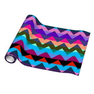 Multicolor Chevron Zigzag Stripe Pattern Gift Wrap