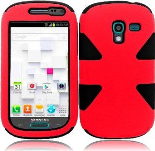 Samsung T599 Galaxy Exhibit ( Metro PCS , T Mobile ) Phone Case Accessory RedBlack Dual Protection D Dynamic Tuff Extra Stong Cover with Free Gift Aplus Pouch: Cell Phones & Accessories