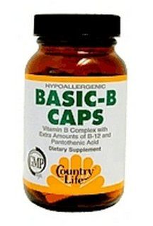 Country Life Basic B Capsules, 25 mg B Complex, 60 Capsules: Health & Personal Care