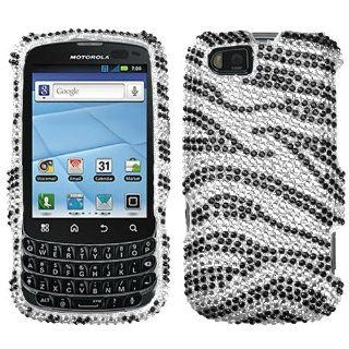 Asmyna MOTXT603HPCDM010NP Luxurious Dazzling Diamante Case for Motorola Admiral   1 Pack   Retail Packaging   Black Zebra: Cell Phones & Accessories