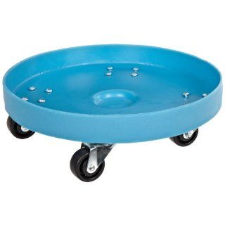 Dixie Poly D 21 35 Plastic Drum Dolly for 35 gallon Drum, 600 lbs Capacity, 21.5" Diameter x 6.5" Height, Blue: Industrial & Scientific
