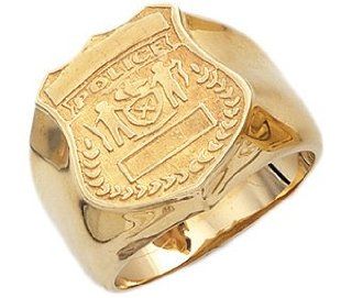 Men's 10k Yellow Gold Saint Florian Ring: Jewelry