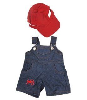 "Farmer" Outfit with Cap Outfit Teddy Bear Clothes Fits Most 14"   18" Build A Bear, Vermont Teddy Bears, and Make Your Own Stuffed Animals Toys & Games