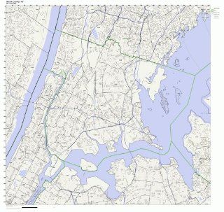 Bronx County, New York NY ZIP Code Map Not Laminated   Prints