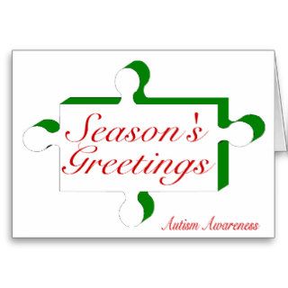 Seasons Greetings Autism Awareness Greeting Card