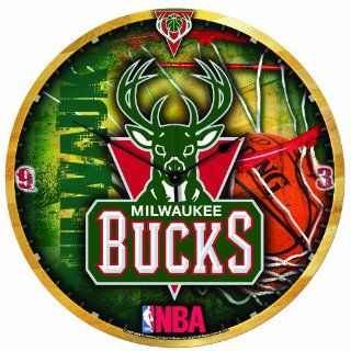 NBA Milwaukee Bucks 18 Inch High Definition Clock : Sports Fan Wall Clocks : Sports & Outdoors