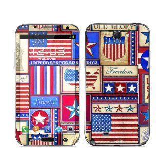Flag Patchwork Design Protective Decal Skin Sticker (High Gloss Coating) for Samsung Galaxy Note II GT N7100 Cell Phone: Cell Phones & Accessories