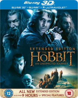 The Hobbit: An Unexpected Journey 3D   Extended Edition   Limited Edition Steelbook (Includes 2D Version and UltraViolet Copy)      Blu ray