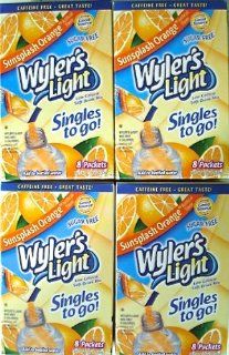 Wyler's Light Sunsplash Orange Sugar Free Singles to Go 4 Boxes : Powdered Soft Drink Mixes : Grocery & Gourmet Food