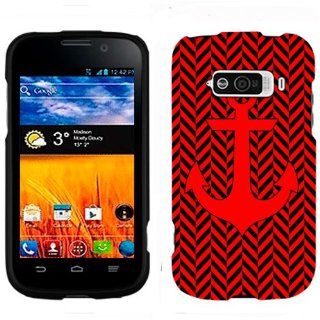 ZTE Imperial Anchor Chevron Mini Red and Black Phone Case Cover: Cell Phones & Accessories