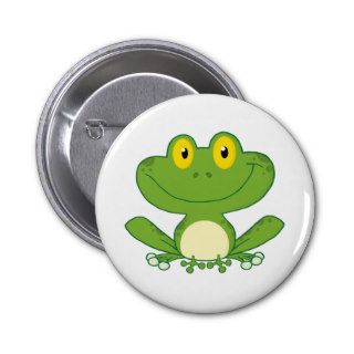 Cute Frog Cartoon Character Pins