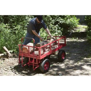 Northern Industrial Tools Heavy-Duty Jumbo Crate Wagon — 60in.L x 31 1/2in. 2200-Lb. Capacity  Hand Pull Wagons