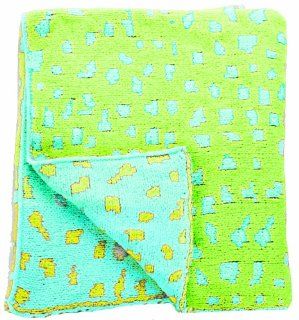 Manual Woodworkers Izzy Plush Chenille Baby Blanket, Blue And Green Leopard Spot, 30 X 40" : Toddler Blankets : Baby