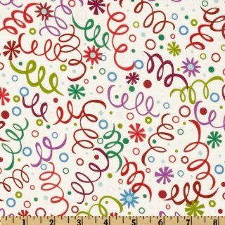 44'' Wide Merry Christ Moose Curly Ribbon Taffy Fabric By The Yard