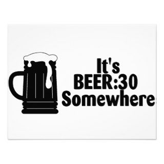 Its Beer 30 Somewhere Personalized Invite