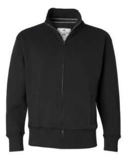 J America Track Jacket Full Zip Fleece Zippered Pockets: Clothing