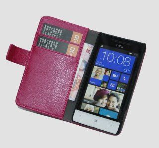 Matek(TM) Pink Magnetic Wallet PU Leather Case Cover Pouch For HTC WINDOWS PHONE 8S: Cell Phones & Accessories