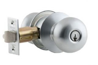 Schlage A53PD PLY 626 C Keyway Series A Grade 2 Cylindrical Lock, Entrance Function, C Keyway, Plymouth Design, Satin Chrome Finish: Industrial Hardware: Industrial & Scientific