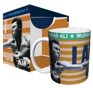 Muhammad Ali I Am the Greatest Sports Boxing Icon Celebrity Ceramic Boxed Gift Coffee (Tea, Cocoa) 11 Oz. Mug Coffee Cups Kitchen & Dining