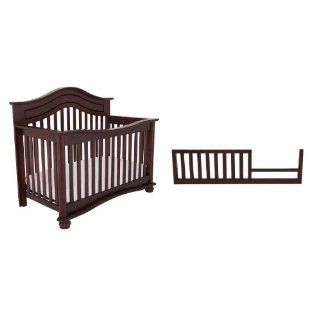 Jordana Lia 3 In 1 Convertible Crib w/ Toddler Rail Kit, Espresso  Baby