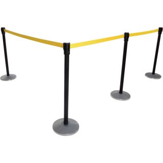 Vestil Indoor Personnel Guide Barrier — 40in.H, Black, Model# WEB-P  Barricades