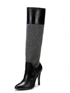 Fabric Leather Combo Boot by Barbara Bui