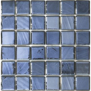 Elida Ceramica Black Pearl Glass Mosaic Square Indoor/Outdoor Wall Tile (Common: 12 in x 12 in; Actual: 12.5 in x 12.5 in)