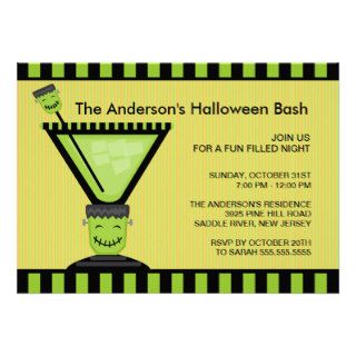 Frankenstein Cocktail Halloween Party Invitation