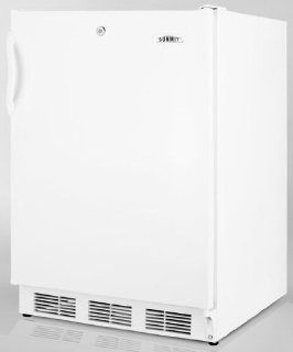 Summit AL650LBI 24" Built In Undercounter Refrigerator in White Exterior with Cycle Defrost and: Appliances