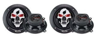 4) NEW BOSS SK652 6.5" 600W 2 Way Full Range Skull Car Audio Speakers 2 PAIR : Component Vehicle Speaker Systems : Car Electronics
