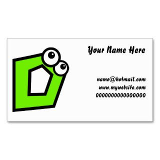 Funny Monogram Letter D Business Card Template