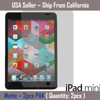 MIT ~ MATTE ~ 2PC for Apple iPad Mini 7.9" Black White 16GB 32GB 64GB LCD LED Screen Protector Case Film Guard: Cell Phones & Accessories