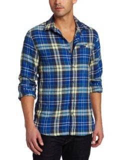 Scotch & Soda Men's Herringbone Check Shirt, Blue/White, X Large at  Mens Clothing store: Button Down Shirts