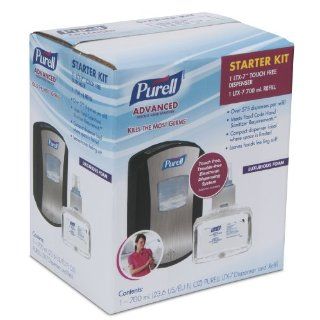 PURELL 1305 D1 2 Piece LTX 7 Advanced Instant Hand Sanitizer Foam Refill Dispenser Kit Cleaning Supplies Dispensers
