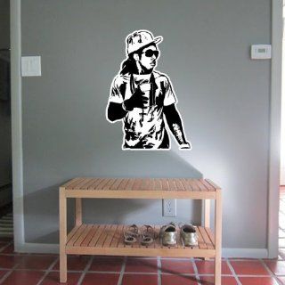 Lil Wayne BW Young Money Cash Money YMCMB Wall Graphic Decal 25" x 18": Everything Else