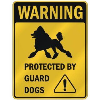 WARNING " POODLE PROTECTED BY GUARD DOGS " PARKING SIGN DOG: Home Improvement
