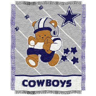 NFL Dallas Cowboys Woven Jacquard Baby Throw Blanket  Sports Fan Throw Blankets  Sports & Outdoors