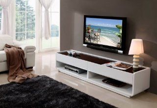 B Modern Designer TV Stand   White: Electronics