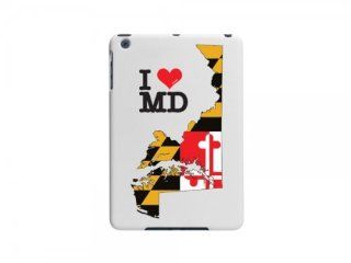 Cellet White Proguard Case with Maryland Flag on its Map for Apple iPad mini: Cell Phones & Accessories