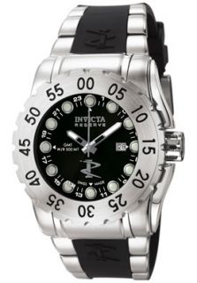 Invicta 6645  Watches,Mens Reserve/Leviathan GMT Black Polyurethane, Casual Invicta Quartz Watches