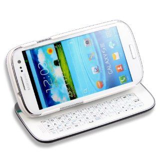 White Bluetooth Sliding Wireless Keyboard Case / Cover for Samsung Galaxy S3 i9300: Cell Phones & Accessories