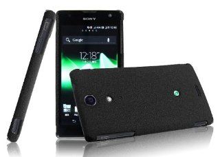 Frosted Hard Cover Case + Hd Ultra Clear Screen Protector Film for Sony Xperia Tx Lt29i (black): Cell Phones & Accessories