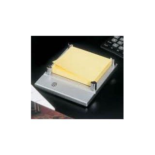 El Casco Metallic Grey and Chrome Post It Note Holder M 671CG : Business Card Holders : Office Products