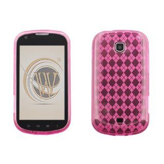 Hot Pink Checker TPU Protector Case for Verizon Samsung Jasper/Galaxy Stellar I200: Cell Phones & Accessories
