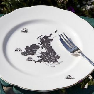 uk map cake plate by ali miller